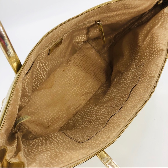 kate spade Bags Kate Spade Gold Metallic Polka Dot Large Tote Bag Poshmark